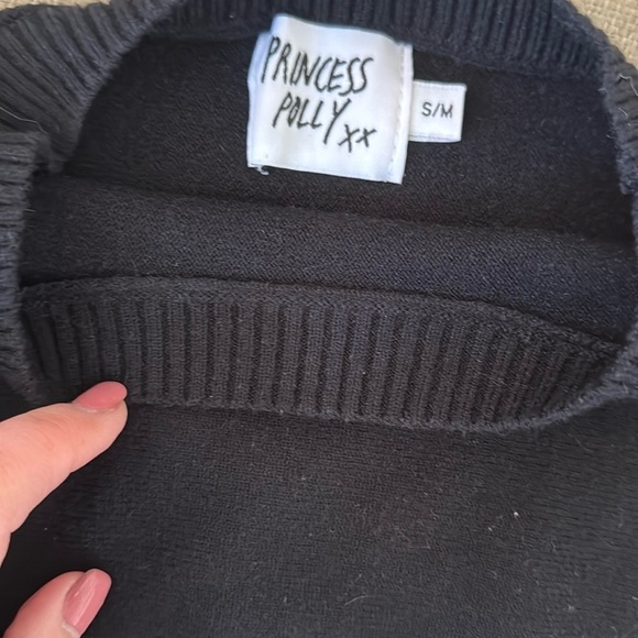 Princess Polly like new Black Cropped Sweater - small - Picture 2 of 5